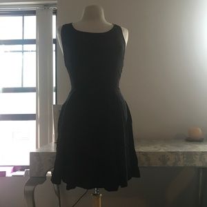 Black sleeveless summer mini dress